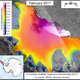 Ice flow velocities of Larsen C in February 2017 and April/May 2017, from ESA Sentinel-1 data.